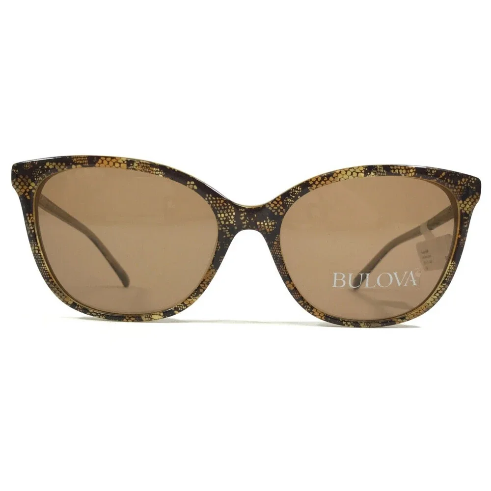 Bulova Sunglasses Swan Hill BROWN LACE Cat Eye Frames with Brown Lenses